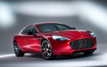 Aston Martin Rapide S - rouge - 3/4 avant droit