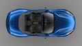 Aston Martin Vanquish S Volante bleu vue du dessus