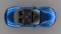 Aston Martin Vanquish S Volante bleu vue du dessus
