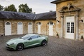 Aston Martin Vanquish vert 3/4 avant gauche vue de haut