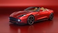 Aston Martin Vanquish Volante Zagato rouge 3/4 avant gauche