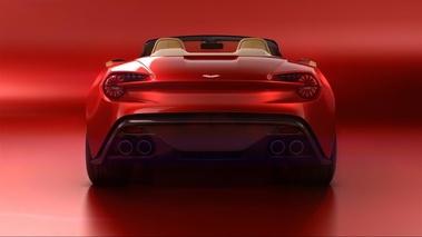 Aston Martin Vanquish Volante Zagato rouge face arrière