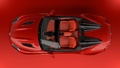 Aston Martin Vanquish Zagato Speedster rouge vue du dessus