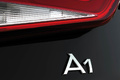 Audi A1 Quattro blanc logo A1 coffre
