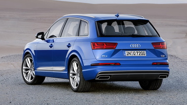 Audi Q7 2015 - Bleu - 3/4 arrière gauche