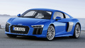 Audi R8 2015 - Bleue - 3/4 avant gauche