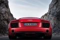 Audi R8 MkII rouge face arrière
