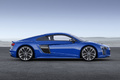 Audi R8 MY2015 e-Tron bleu profil