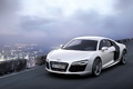 Audi R8 V10 MkII blanc 3/4 avant gauche