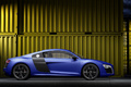 Audi R8 V10 Plus bleu mate profil