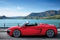 Audi R8 V10 Spyder MkII rouge profil