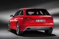 Audi RS4 Avant rouge 3/4 arrière gauche
