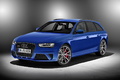 Audi RS4 Nogaro Selection - bleue - 3/4 avant gauche