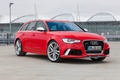 Audi RS6 Avant rouge 3/4 avant droit