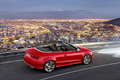 Audi S3 Cabrio - rouge - 3/4 arrière droit supérieur dynamique