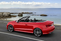 Audi S3 Cabrio - rouge - 3/4 arrière gauche