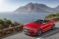 Audi S3 Cabrio - rouge - 3/4 avant droit