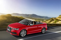 Audi S3 Cabrio - rouge - 3/4 avant gauche dynamique