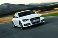 Audi S6 V8 Avant blanc 3/4 avant droit travelling penché