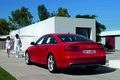 Audi S6 V8 rouge 3/4 arrière gauche 2