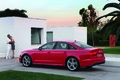 Audi S6 V8 rouge 3/4 arrière gauche
