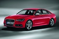 Audi S6 V8 rouge 3/4 avant gauche