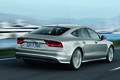 Audi S7 gris 3/4 arrière droit travelling