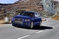 Audi SQ5 TFSI bleu 3/4 avant gauche travelling penché 2