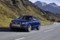 Audi SQ5 TFSI bleu 3/4 avant gauche travelling