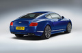 Bentley Continental GT Speed bleu 3/4 arrière droit