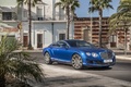 Bentley Continental GT Speed bleu 3/4 avant droit