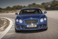 Bentley Continental GT Speed bleu face avant travelling
