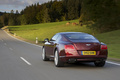 Bentley Continental GT Speed bordeaux 3/4 arrière gauche travelling