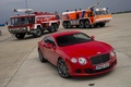 Bentley Continental GT Speed rouge 3/4 avant droit penché