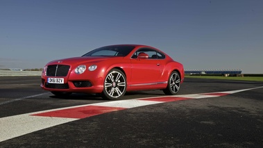 Bentley Continental GT V8 rouge 3/4 avant gauche