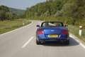 Bentley Continental GTC 2011 bleu 3/4 arrière droit travelling