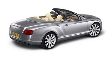 Bentley Continental GTC 2011 - gris - 3/4 arriège droit ouvert