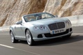 Bentley Continental GTC 2011 gris 3/4 avant droit travelling penché