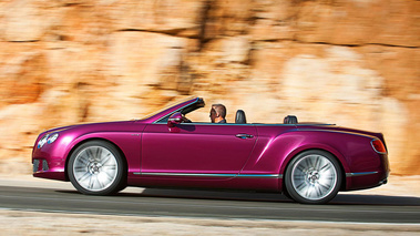 Bentley Continental GTC Speed violet profil travelling