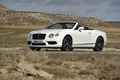 Bentley Continental GTC V8 blanc 3/4 avant gauche