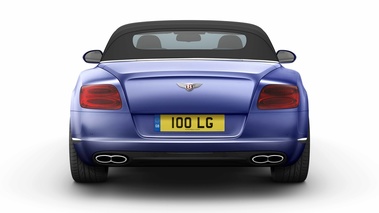 Bentley Continental GTC V8 bleu face arrière capoté