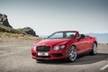 Bentley Continental GTC V8 S rouge 3/4 avant gauche