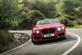 Bentley Continental GTC V8 S rouge face avant travelling penché