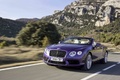 Bentley Continental GTC V8 violet 3/4 avant gauche travelling penché