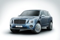 Bentley EXP 9 F bleu 3/4 avant gauche