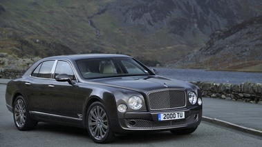 Bentley Mulsanne anthracite 3/4 avant droit