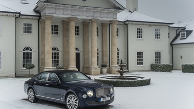 Bentley Mulsanne bleu 3/4 avant droit 3