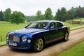 Bentley Mulsanne bleu 3/4 avant gauche