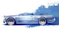 Bentley Mulsanne Convertible Concept - esquisse - profil gauche, ouvert