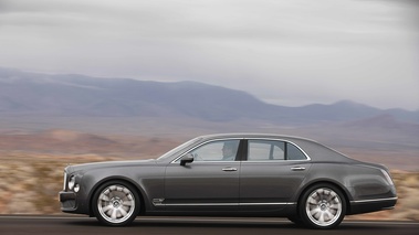 Bentley Mulsanne Mulliner anthracite profil travelling